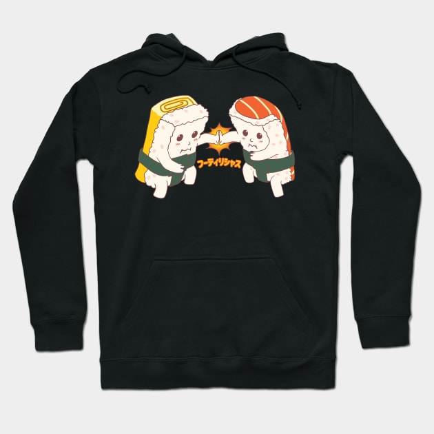 Foodilicious - Cute Sumo Sushi Hoodie by zeroaxis